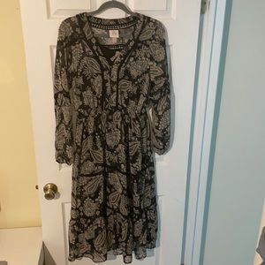 Long boho dark green dress